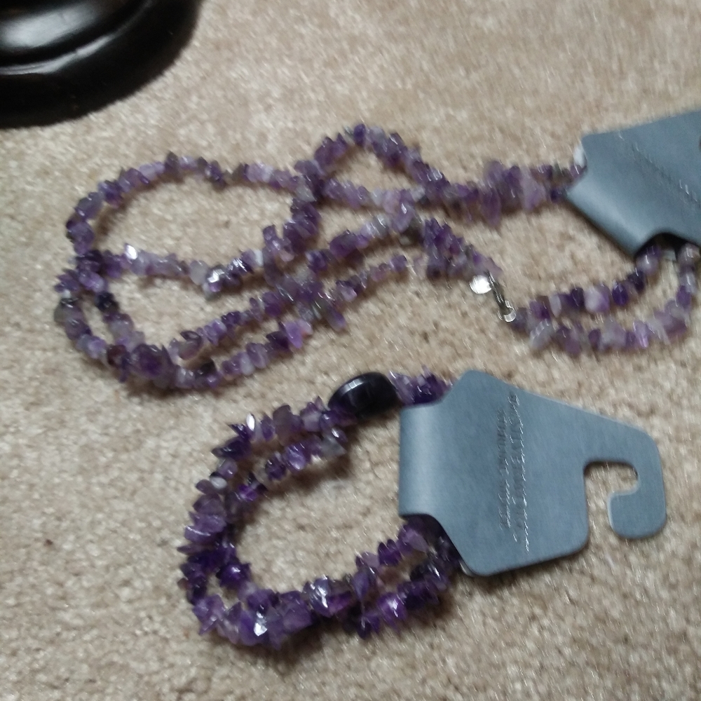 Beautiful Lavender stone Combo neck and wrist
